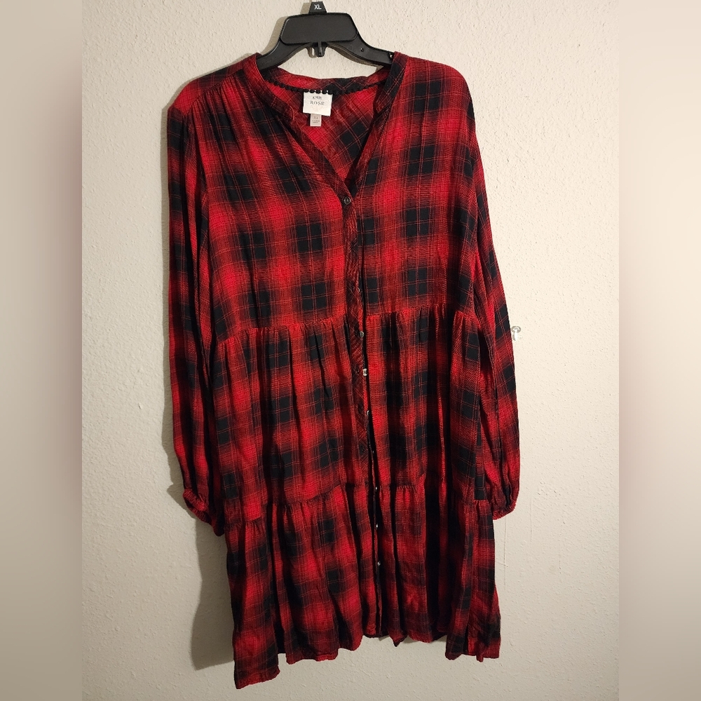 Knox Rose Plaid Dress xl